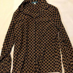 Pim + Larkin Top Women Button Down Long Sleeve Sm